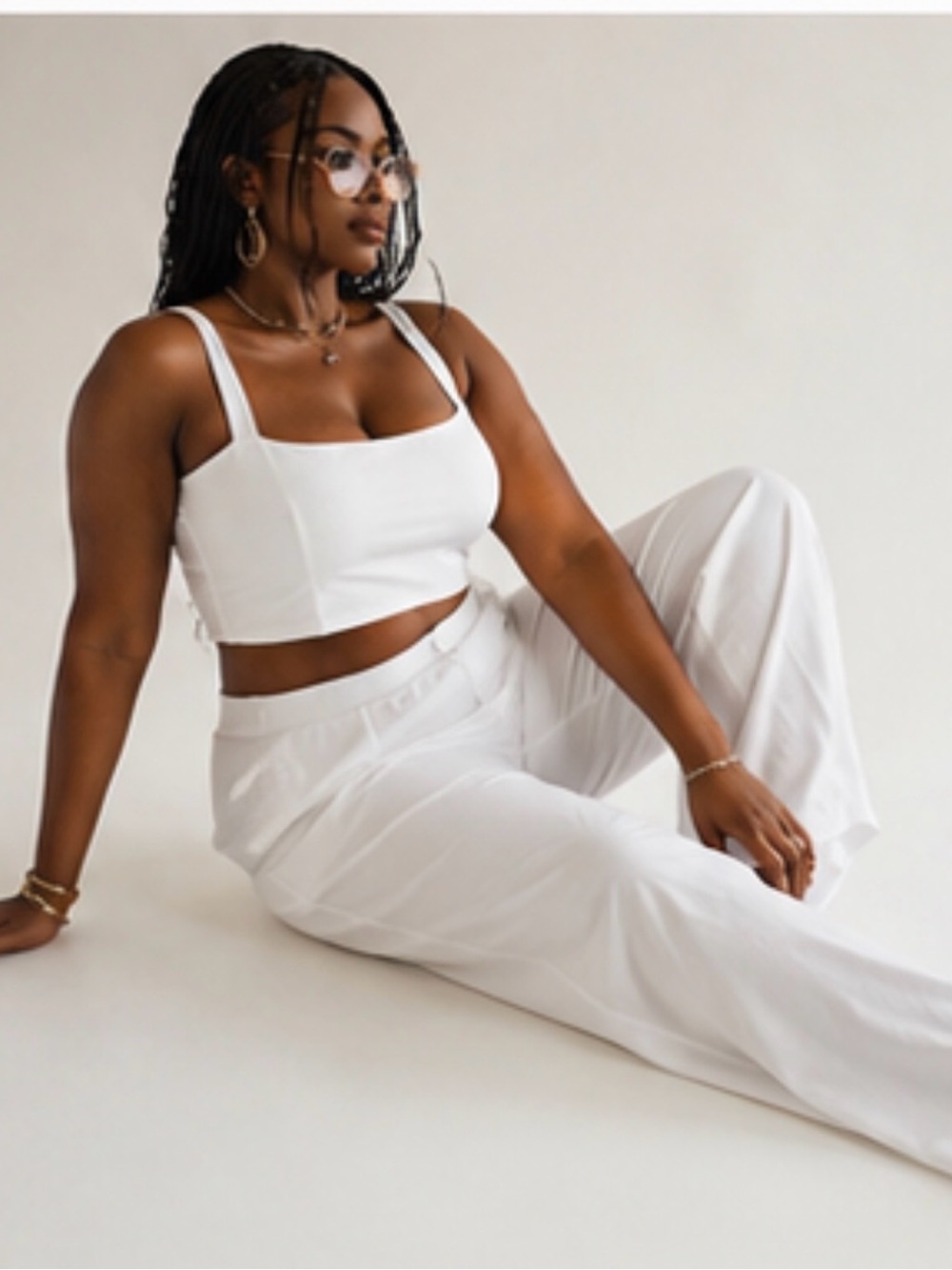 White Two-Piece Resort Set | Size 2XL | Like New